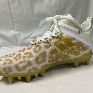 Adidas Soccer Shoes Cheetah Print NWT Gold $ White with box. (football) Unisex
